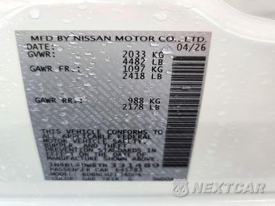 Zdjęcie 12 z 12 samochodu: 2026 NISSAN ALTIMA SV VIN:1N4BL4DW8TN331489 - miniatura