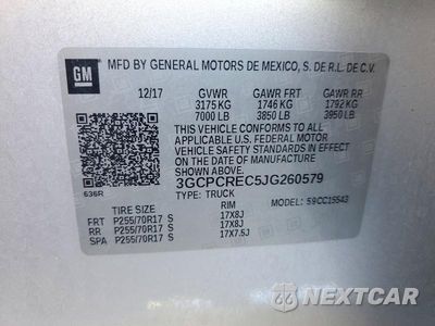Zdjęcie 12 z 12 samochodu: 2018 CHEVROLET SILVERADO C1500 LT VIN:3GCPCREC5JG260579 - miniatura
