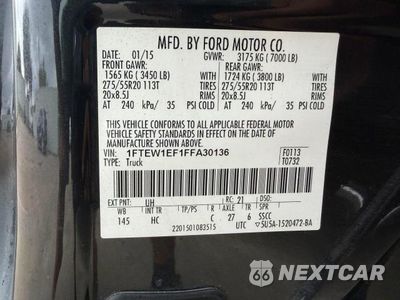 Zdjęcie 10 z 14 samochodu: 2015 FORD F150 SUPERCREW VIN:1FTEW1EF1FFA30136 - miniatura