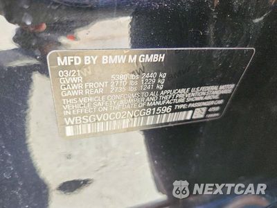 Zdjęcie 13 z 13 samochodu: 2022 BMW M8 VIN:WBSGV0C02NCG81596 - miniatura