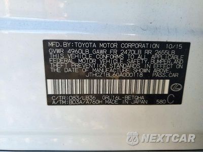 Zdjęcie 12 z 12 samochodu: 2016 LEXUS GS 350 VIN:JTHCZ1BL6GA000118 - miniatura