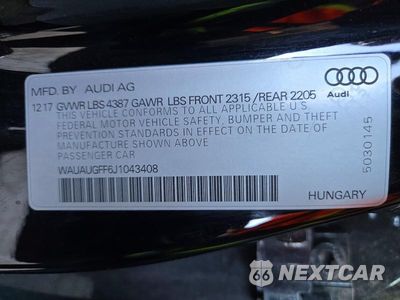 Zdjęcie 12 z 12 samochodu: 2018 AUDI A3 PREMIUM VIN:WAUAUGFF6J1043408 - miniatura