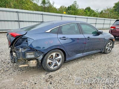 Trzecie zdjęcie samochodu z tyłu: 2021 HONDA CIVIC LX VIN:2HGFC2F61MH536967 - miniatura