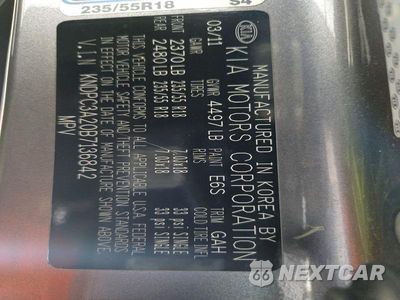 Zdjęcie 13 z 13 samochodu: 2011 KIA SPORTAGE EX VIN:KNDPC3A20B7136842 - miniatura