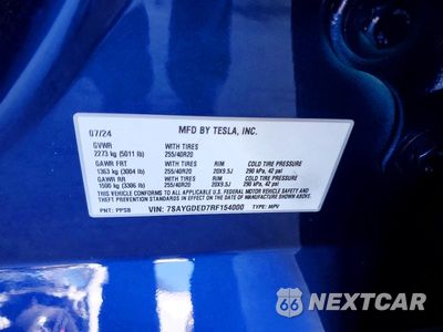 Zdjęcie 12 z 12 samochodu: 2024 TESLA MODEL Y VIN:7SAYGDED7RF154000 - miniatura