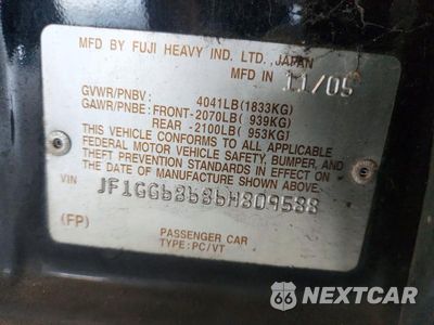 Zdjęcie 12 z 12 samochodu: 2006 SUBARU IMPREZA OUTBACK SPORT VIN:JF1GG68686H809588 - miniatura