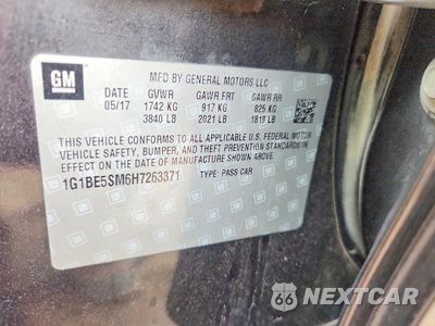 Zdjęcie 13 z 13 samochodu: 2017 CHEVROLET CRUZE LT VIN:1G1BE5SM6H7263371 - miniatura