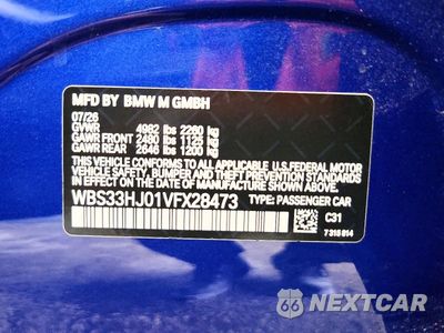 Zdjęcie 12 z 12 samochodu: 2027 BMW M3 COMPETITION VIN:WBS33HJ01VFX28473 - miniatura