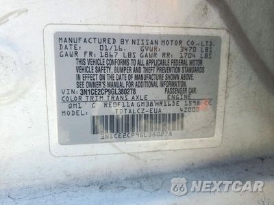 Zdjęcie 13 z 13 samochodu: 2016 NISSAN VERSA NOTE S PLUS VIN:3N1CE2CP9GL380278 - miniatura