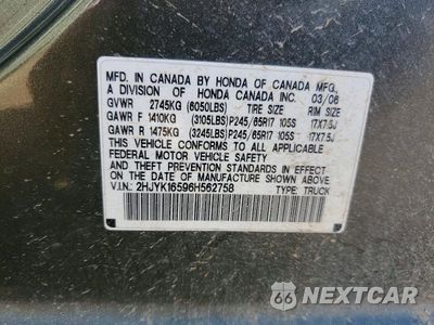 Zdjęcie 12 z 12 samochodu: 2006 HONDA RIDGELINE RTL VIN:2HJYK16596H562758 - miniatura