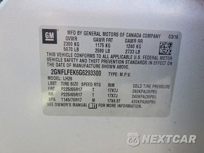 Zdjęcie 13 z 13 samochodu: 2016 CHEVROLET EQUINOX LT VIN:2GNFLFEK6G6293300 - miniatura