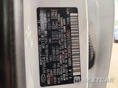 Zdjęcie 13 z 13 samochodu: 2019 HYUNDAI KONA SEL VIN:KM8K2CAA9KU333851 - miniatura