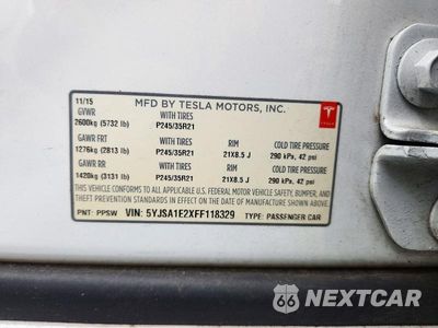Zdjęcie 12 z 12 samochodu: 2015 TESLA MODEL S VIN:5YJSA1E2XFF118329 - miniatura