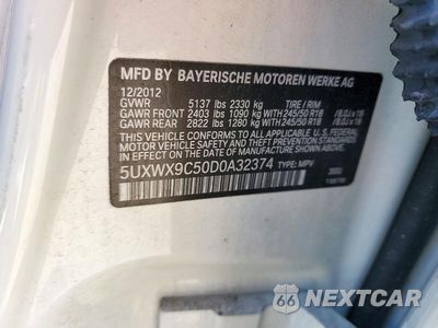 Zdjęcie 13 z 13 samochodu: 2013 BMW X3 XDRIVE28I VIN:5UXWX9C50D0A32374 - miniatura