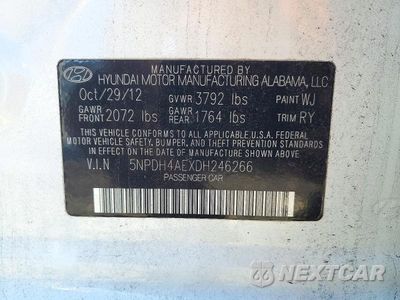 Zdjęcie 12 z 12 samochodu: 2013 HYUNDAI ELANTRA LIMITED VIN:5NPDH4AEXDH246266 - miniatura