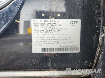 Zdjęcie 13 z 13 samochodu: 2016 AUDI Q5 PREMIUM PLUS VIN:WA1L2AFP7GA134181 - miniatura