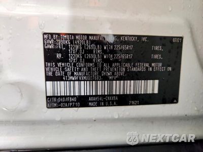 Zdjęcie 14 z 14 samochodu: 2021 TOYOTA RAV4 LE VIN:4T3MWRFVXMU027683 - miniatura