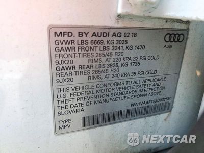 Zdjęcie 12 z 12 samochodu: 2018 AUDI Q7 PRESTIGE VIN:WA1VAAF75JD032590 - miniatura