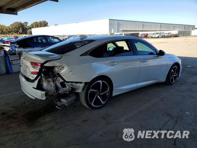 Trzecie zdjęcie samochodu z tyłu: 2018 HONDA ACCORD SPORT VIN:1HGCV1F39JA201849 - miniatura