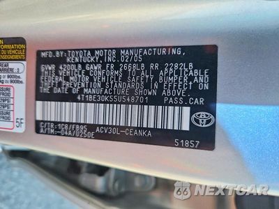 Zdjęcie 12 z 12 samochodu: 2005 TOYOTA CAMRY LE VIN:4T1BE30K55U548701 - miniatura