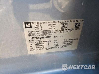 Zdjęcie 12 z 12 samochodu: 2015 GMC SIERRA C1500 SLT VIN:3GTP1VEC4FG394795 - miniatura