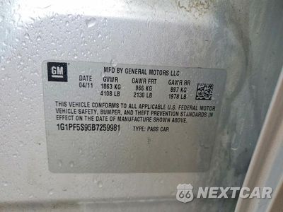 Zdjęcie 13 z 13 samochodu: 2011 CHEVROLET CRUZE LT VIN:1G1PF5S95B7259981 - miniatura
