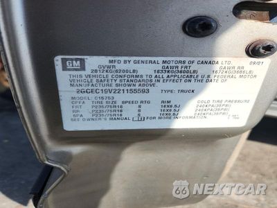 Zdjęcie 12 z 12 samochodu: 2002 CHEVROLET SILVERADO C1500 VIN:2GCEC19V221155593 - miniatura