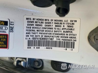 Zdjęcie 13 z 13 samochodu: 2009 HONDA CIVIC VP VIN:19XFA16369E017467 - miniatura