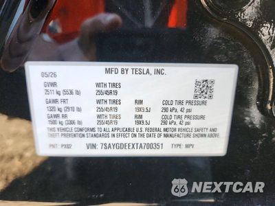 Zdjęcie 13 z 13 samochodu: 2026 TESLA MODEL Y VIN:7SAYGDEEXTA700351 - miniatura