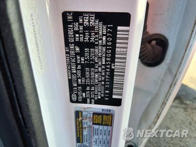 Zdjęcie 13 z 13 samochodu: 2016 KIA SORENTO EX VIN:5XYPH4A58GG160771 - miniatura