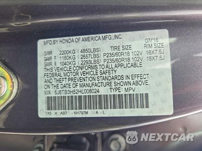 Zdjęcie 13 z 13 samochodu: 2017 ACURA RDX TECHNOLOGY VIN:5J8TB3H52HL008024 - miniatura