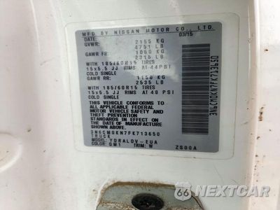 Zdjęcie 13 z 13 samochodu: 2015 NISSAN NV200 VIN:3N6CM0KN7FK713650 - miniatura
