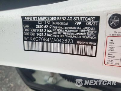 Zdjęcie 12 z 12 samochodu: 2021 MERCEDES-BENZ S 580 4MATIC VIN:W1K6G7GB4MA042893 - miniatura
