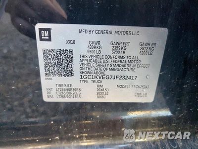 Zdjęcie 13 z 13 samochodu: 2018 CHEVROLET SILVERADO K2500 HEAVY DUTY LT VIN:1GC1KVEG7JF232417 - miniatura