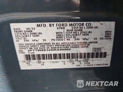 Zdjęcie 13 z 13 samochodu: 2022 FORD MAVERICK XL VIN:3FTTW8E32NRA90000 - miniatura