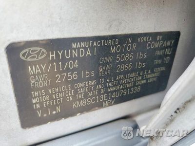 Zdjęcie 13 z 13 samochodu: 2004 HYUNDAI SANTA FE GLS VIN:KM8SC13E14U791338 - miniatura