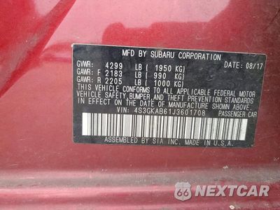 Zdjęcie 12 z 12 samochodu: 2018 SUBARU IMPREZA PREMIUM VIN:4S3GKAB61J3601708 - miniatura
