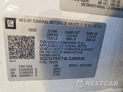 Zdjęcie 12 z 12 samochodu: 2020 CHEVROLET SILVERADO K1500 RST VIN:3GCUYEET4LG269936 - miniatura