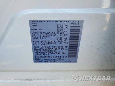 Zdjęcie 13 z 13 samochodu: 2014 NISSAN PATHFINDER HYBRID SV VIN:5N1CR2MM8EC631513 - miniatura