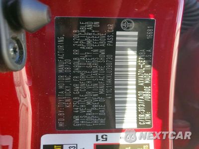 Zdjęcie 12 z 12 samochodu: 2020 TOYOTA CAMRY LE VIN:4T1C11AKXLU390730 - miniatura
