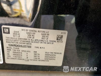 Zdjęcie 13 z 13 samochodu: 2016 CHEVROLET TRAVERSE LT VIN:1GNKRGKD3GJ257060 - miniatura
