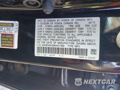 Zdjęcie 12 z 12 samochodu: 2019 HONDA CR-V LX VIN:2HKRW5H36KH417999 - miniatura