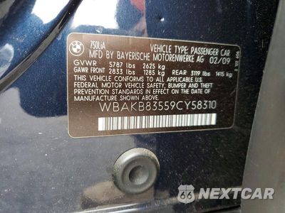Zdjęcie 12 z 12 samochodu: 2009 BMW 750 LI VIN:WBAKB83559CY58310 - miniatura