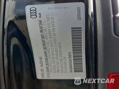 Zdjęcie 12 z 12 samochodu: 2018 AUDI S4 PREMIUM PLUS VIN:WAUB4AF40JA164810 - miniatura