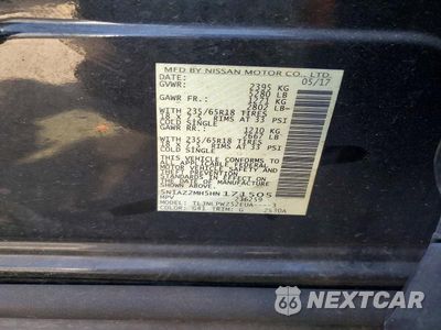 Zdjęcie 12 z 12 samochodu: 2017 NISSAN MURANO S VIN:5N1AZ2MH5HN171505 - miniatura