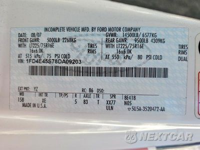 Zdjęcie 10 z 10 samochodu: 2008 FORD E450 RV VIN:1FD4E45S78DA09203 - miniatura