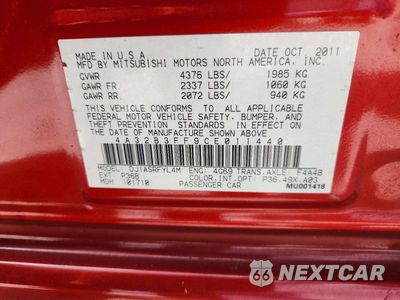 Zdjęcie 12 z 12 samochodu: 2012 MITSUBISHI GALANT ES VIN:4A32B3FF9CE011440 - miniatura