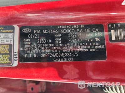 Zdjęcie 13 z 13 samochodu: 2021 KIA FORTE LXS VIN:3KPF24AD9ME334375 - miniatura