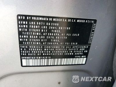 Zdjęcie 13 z 13 samochodu: 2019 VOLKSWAGEN TIGUAN S VIN:3VV0B7AX1KM192819 - miniatura