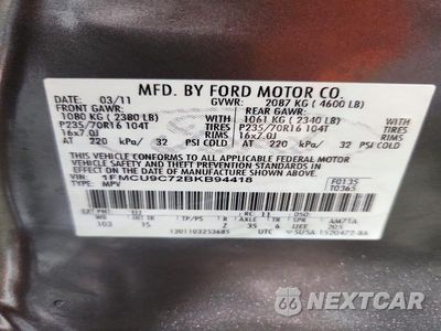 Zdjęcie 13 z 13 samochodu: 2011 FORD ESCAPE XLS VIN:1FMCU9C72BKB94418 - miniatura